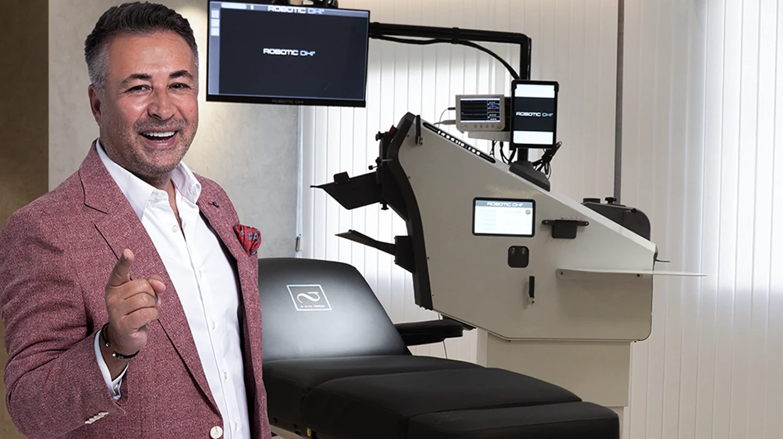 Hair Transplant 1 Dr. Servet Terziler during a hair transplant turkey